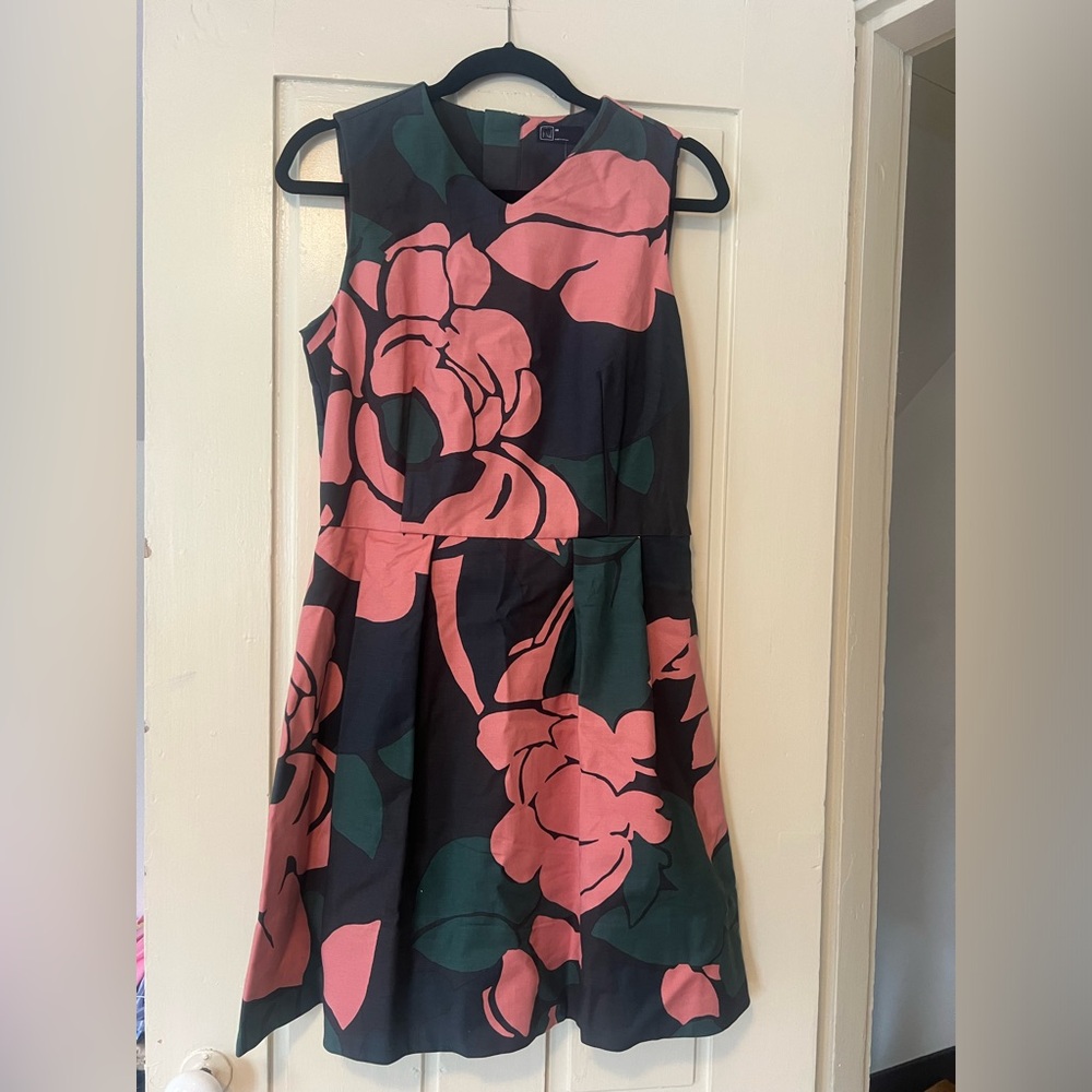 Pink and Green Floral Dress